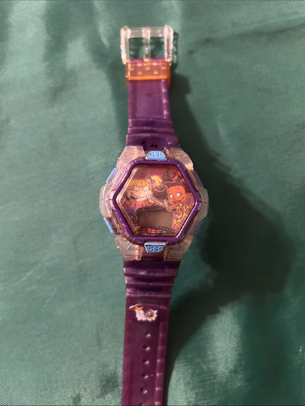 Rugrats Purple Kids' Digital Watch with Cartoon Face